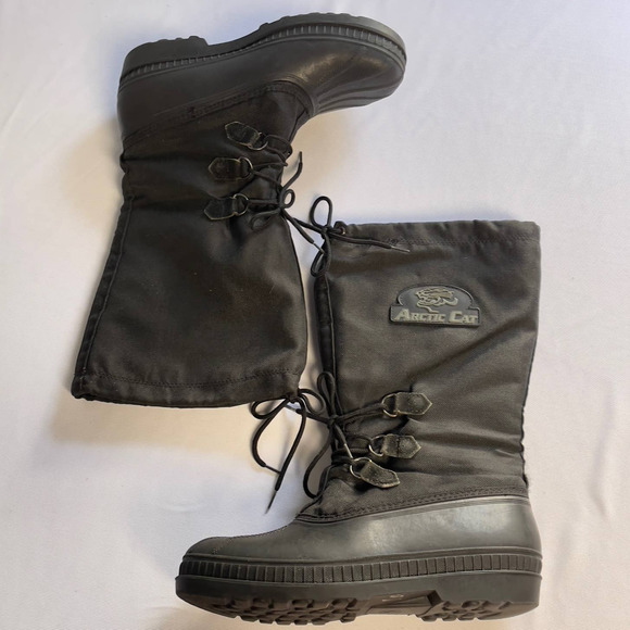 Arctic Cat Shoes Arctic Cat Snowmobile Boots Mens 9 Mid Calf Lined Lace Up Waterproof Snow